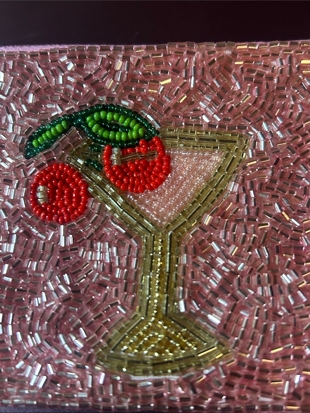 Beaded Coin Purse PINK MARTINI NEW!